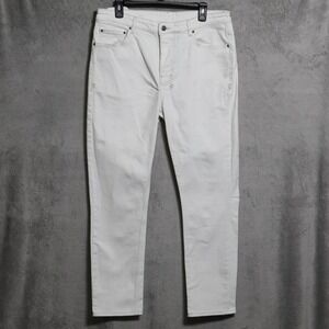Ksubi Runaway Jeans Mens 35x29 White Slim Tapered Organic Stretch Denim Pants